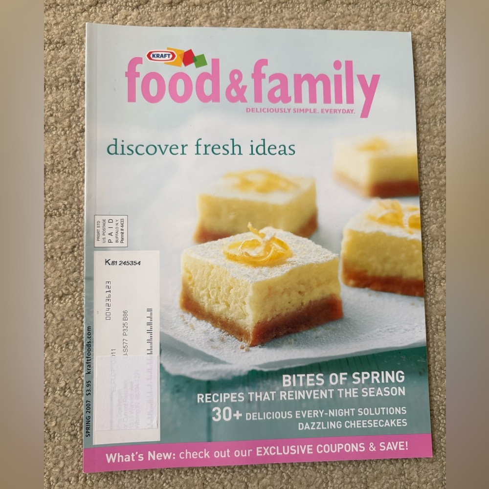 Set of 4 Food & Family Magazines 2007 Magazine Set Kraft Vintage Cookbook - Picture 3 of 5